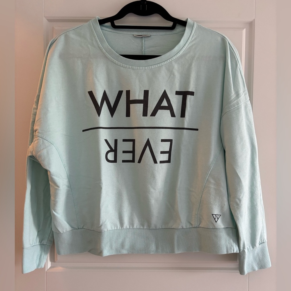 PRE-OWNED Noisy may Mint Green 'Whatever' Sweatshirt | S